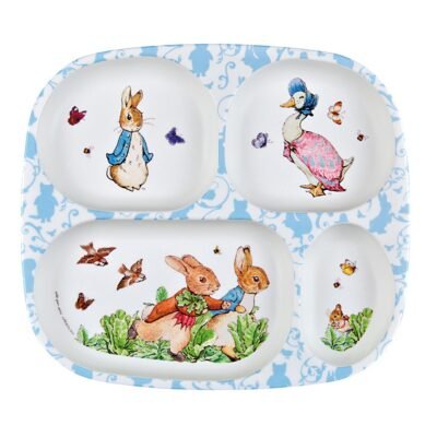 Serving tray with 4 compartments