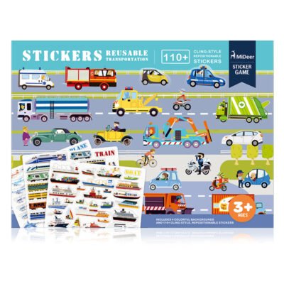 Reusable Stickers -transportation 110+pcs