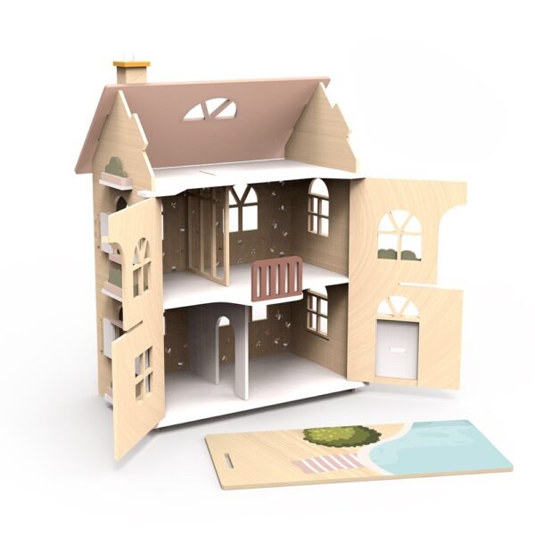 Flowers Cottage with Starter set ( 1 Character, 1 Table, 2 Chairs, 1 Sofa, 1 Coffee Table, 1 Carpet, 2 Pillows) - Image 3