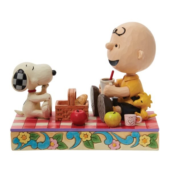 Picnic Pals (Snoopy, Charlie Brown & Woodstock on a Picnic Figurine) 13 cm