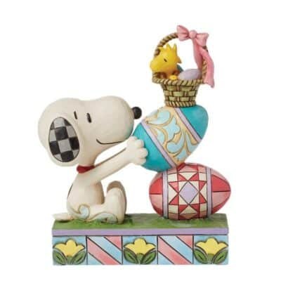 Eggcellent Tower (Snoopy & Woodstock Stacked Easter Eggs Figurine) 15 cm