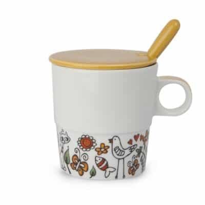 Cup With Spoon Orange Infusion Tea for two 330 ml