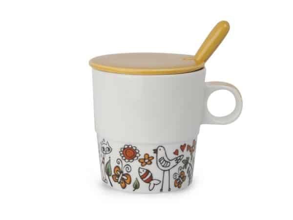 Cup With Spoon Orange Infusion Tea for two 330 ml