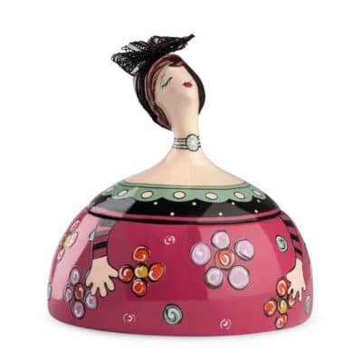 Set 2 Pcs Jewelry Box Fuchsia Set Le Pupazze 18x18 cm