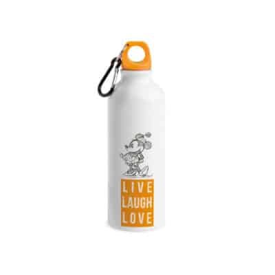 Alluminium Flask Minnie Live Laugh Love Orange 500 ml
