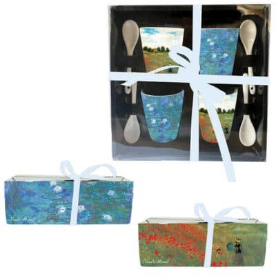 Σετ 4 Κούπες Espresso Με Κουταλάκια Monet 90 ml 8 cm