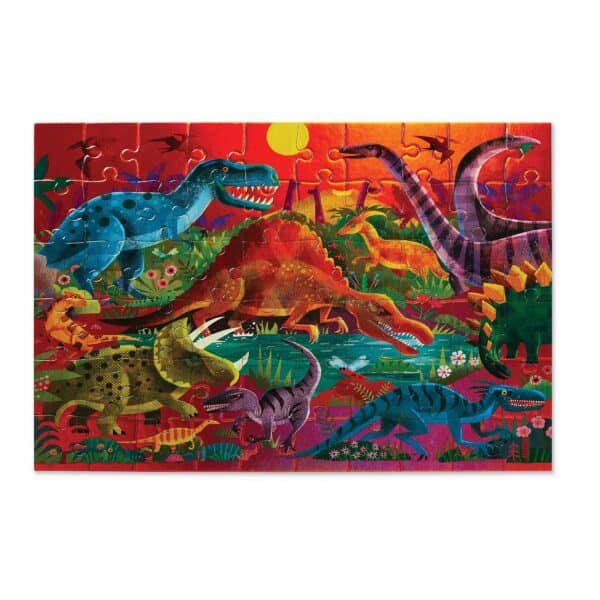 60-pc Foil Puzzle Dazzling Dinosaurs - Image 2