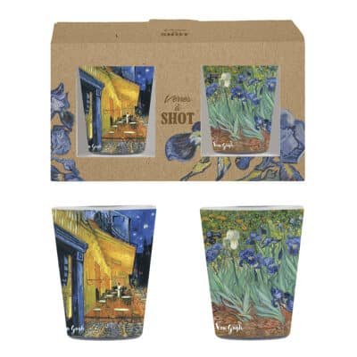 Σετ 2 Σφηνάκια "Cafe Le Soir" Και "Iris" Van Gogh 6,5 cm