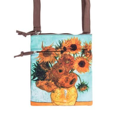 Τσαντάκι Διαβατηρίου Χιαστί "Tournesols" Van Gogh 22x19 cm