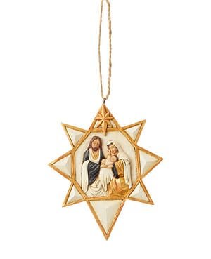 Black & Gold Nativity Star (Hanging Ornament)