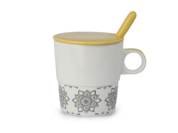 Cup With Spoon Yellow Infusion Tea for two 330 ml
