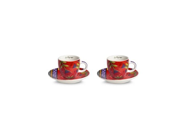Set 2 Espresso Cup Le Pupazze Red 100 ml