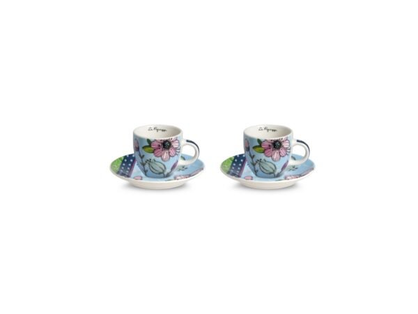 Set 2 Espresso Cup Le Pupazze Light Blue 100 ml