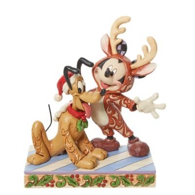 Festive Friends (Mickey Mouse & Pluto Christmas Figurine) N