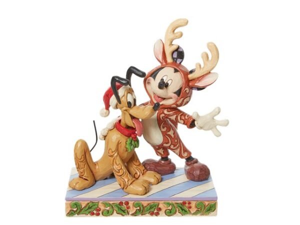 Festive Friends (Mickey Mouse & Pluto Christmas Figurine) N