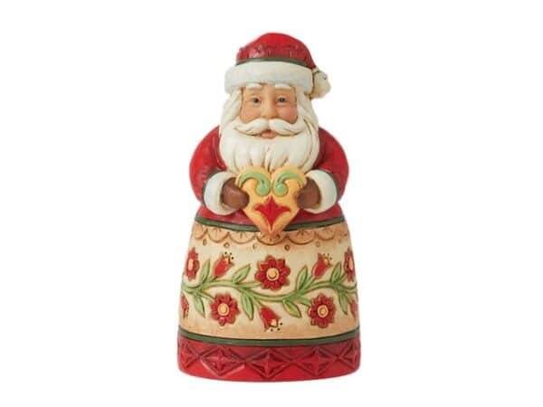 Santa Mini with Heart Figurine 9,5 cm