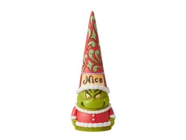 Two-Sided Naughty & Nice Grinch Gnome 19 cm