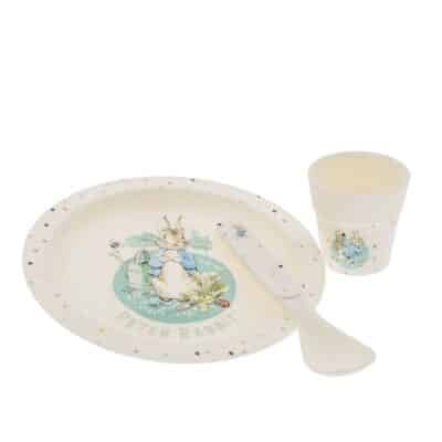 Peter Rabbit™ Egg Cup Set (Plate:14 cm, Spoon:14 cm)