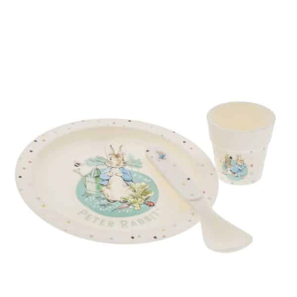 Peter Rabbit™ Egg Cup Set (Plate:14 cm, Spoon:14 cm)