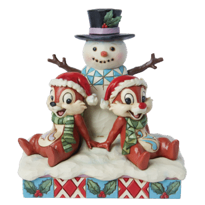Snow Much Fun! (Chip 'n' Dale with Snowman Figurine) 13,5 cm