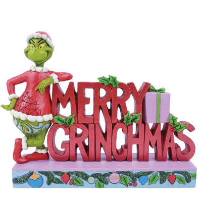 Grinch "Merry Grinchmas" Word Figurine 18 cm