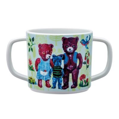 Double-handled cup with anti-slip base