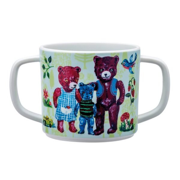 Double-handled cup with anti-slip base