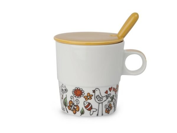 Cup With Spoon Orange Infusion Tea for two 330 ml