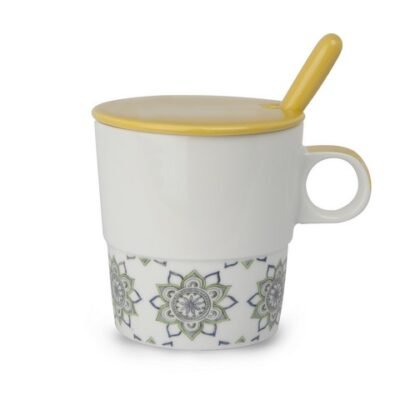 Cup With Spoon Yellow Infusion Tea for two 330 ml