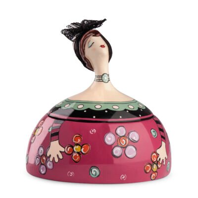 Set 2 Pcs Jewelry Box Fuchsia Set Le Pupazze 18x18 cm