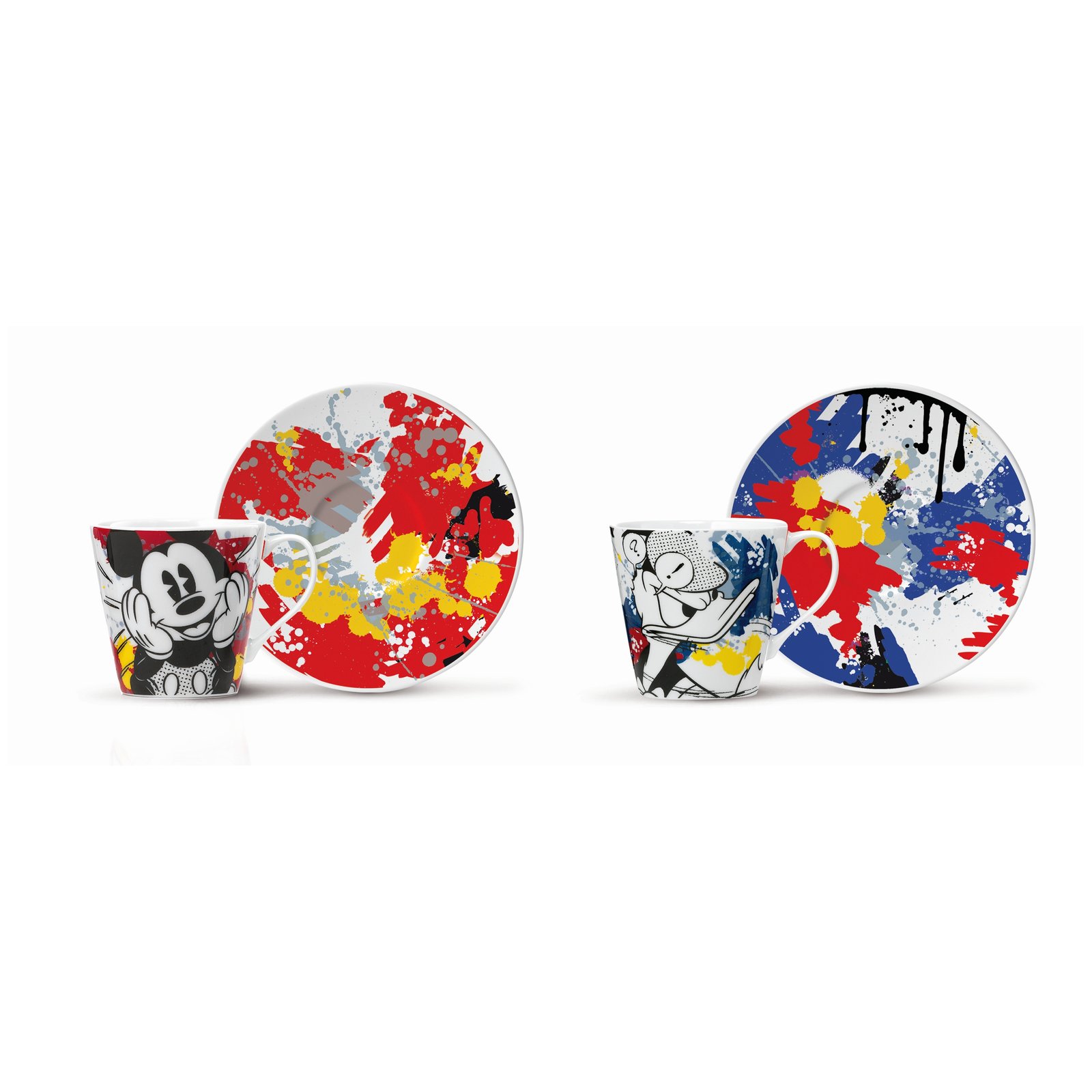 Set 2 Espresso Cups Mickey And Donald