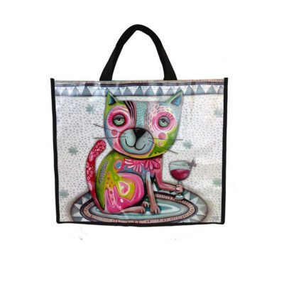 Τσάντα Cat Wine 40x46 cm