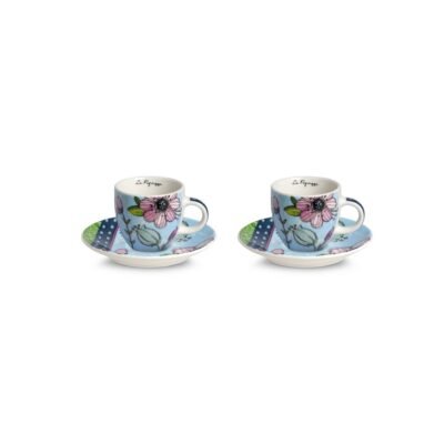 Set 2 Espresso Cup Le Pupazze Light Blue 100 ml