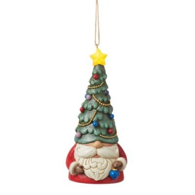 Gnome with LED Christmas Tree Hat Hanging Ornament 13 cm