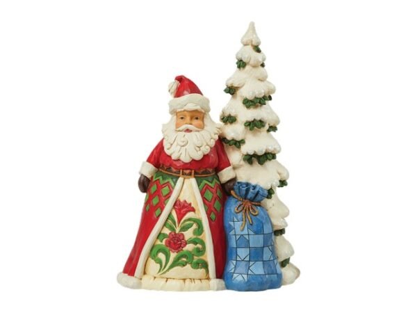 Santa with Tree Figurine 24 cm