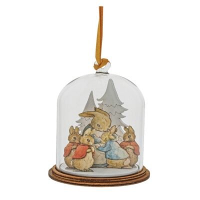 Peter Rabbit™ and Family Wooden Hanging Ornament 8,5 cm