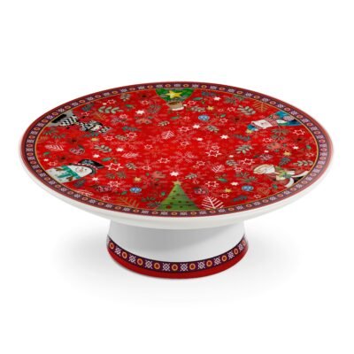 Cake Stand Red 26x11 cm