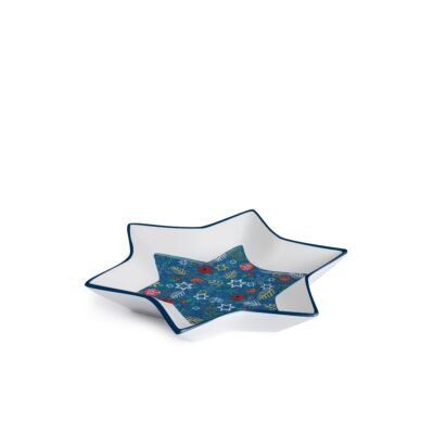 Tray Christmas Star Blue 16x17 cm