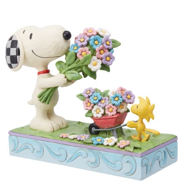 Fresh Picked Blooms (Snoopy & Woodstock Picking Flowers & Pushing a Wheelbarrow Figurine) 15,5 cm - Image 3