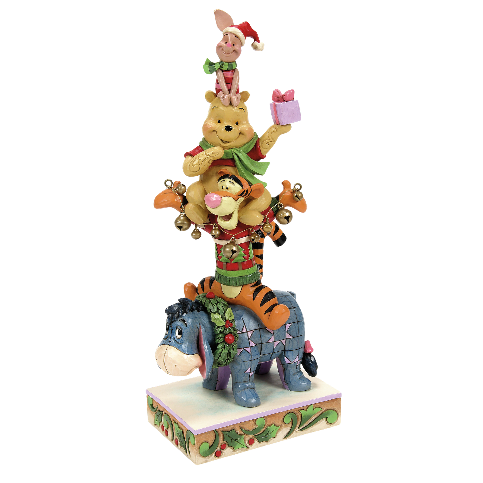 Friendships & Festivities (Stacked Pooh & Friends Christmas Figurine) 25 cm