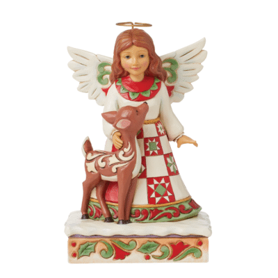 An Angelic Touch (Angel with Deer Figurine) 16 cm