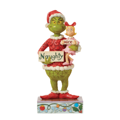 Grinch & Cindy with Naughty/Nice Signs Figurine 19 cm