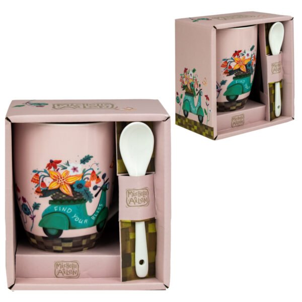 Κούπα Με Κουταλάκι Scoot-in Through Life 300 ml 13 cm