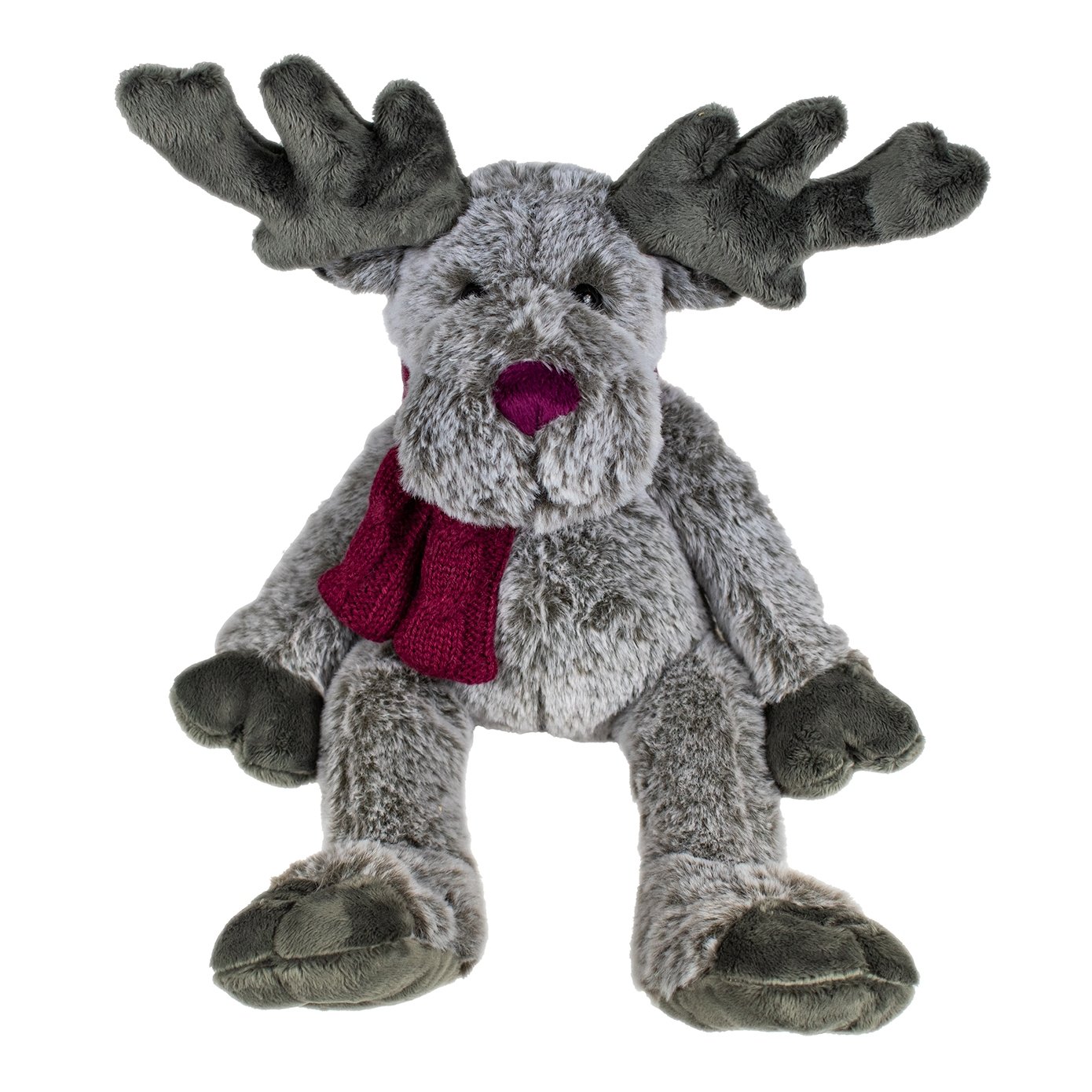 Τάρανδος Καθισμένος Με Κόκκινο Κασκόλ Μικρός 28 cm