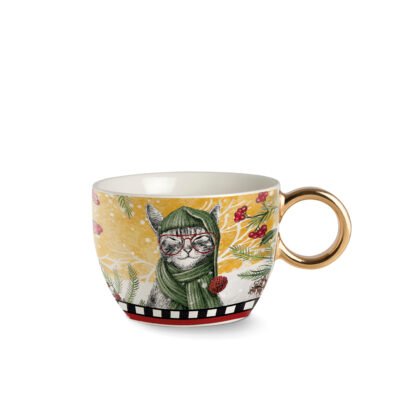 Breakfast Cup Christmas Cat 530 ml