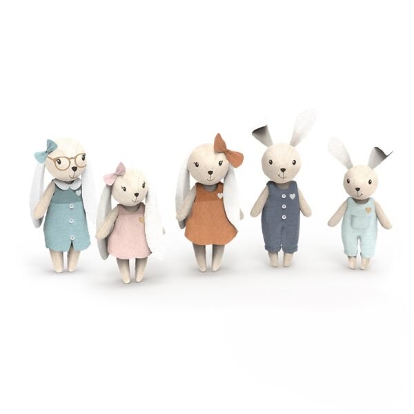 Οικογένεια Rabbit με χαρακτήρες 12 cm