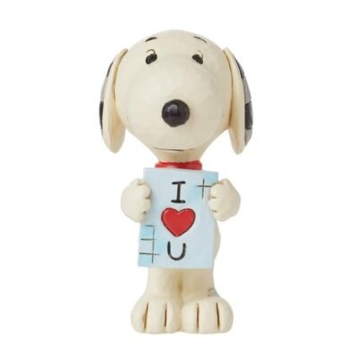 Snoopy with "I Love You" Sign Mini Figurine 8 cm