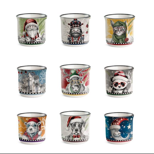 Set 9 Pcs Mixed Espresso Shot Christmas 90 ml