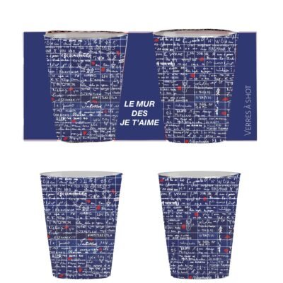 Σετ 2 Σφηνάκια "Mur Je T'Aime" 6,5x13 cm