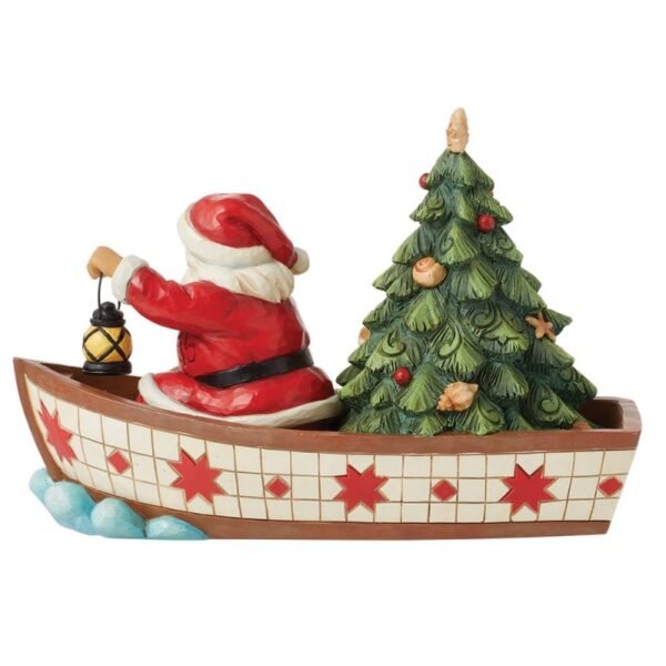 Seas of Giving (Santa in Boat with Tree Figurine) 17 cm - Image 2
